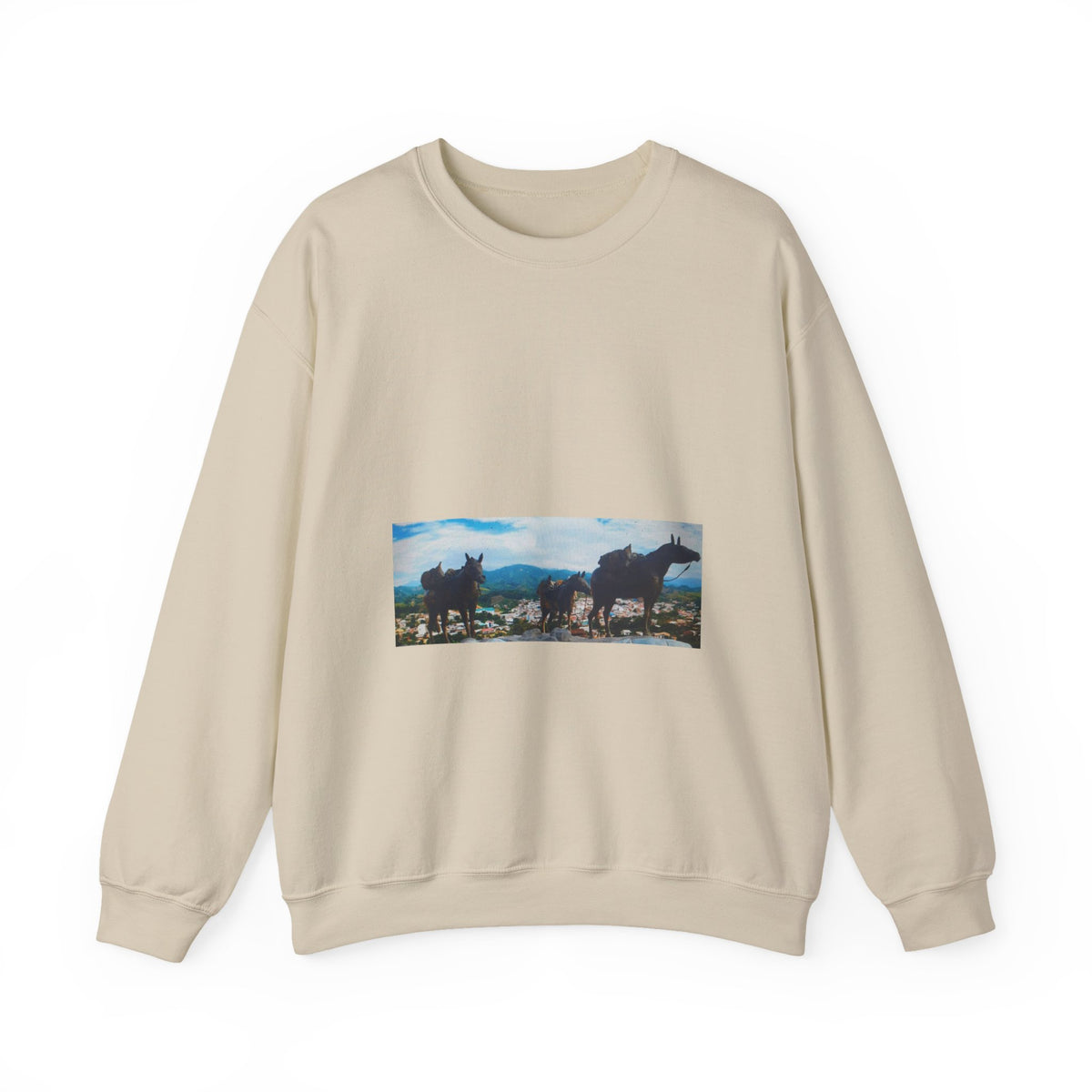 Wild Horses Scenic Landscape Crewneck Sweatshirt