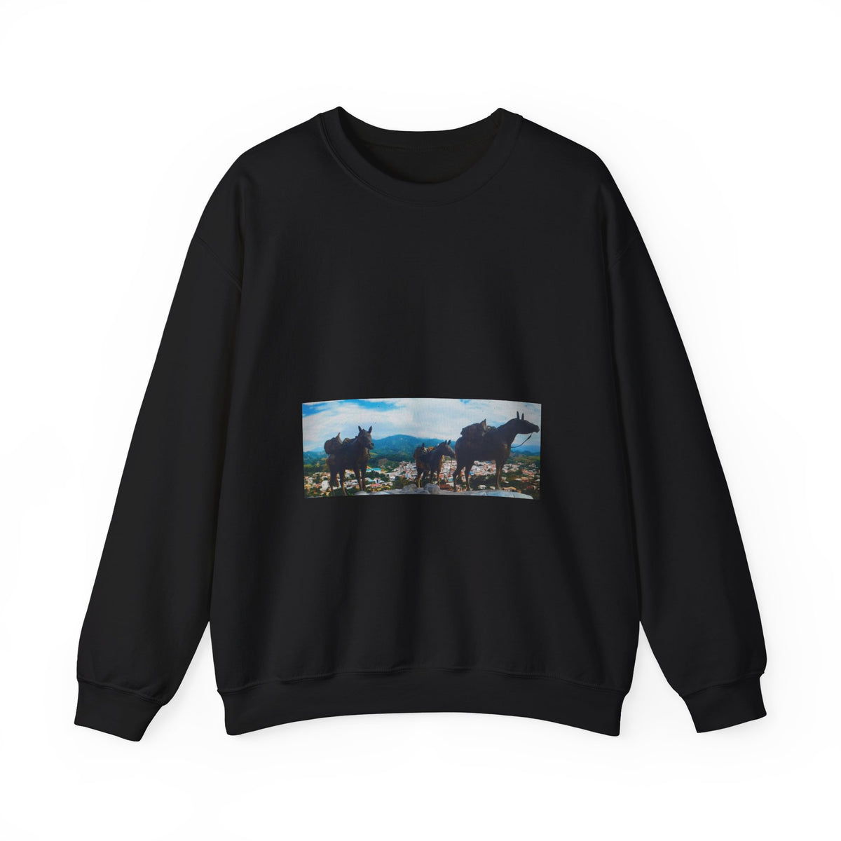 Wild Horses Scenic Landscape Crewneck Sweatshirt