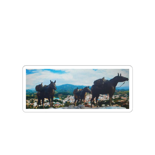 Mountain Donkeys Scenic Kiss-Cut Sticker