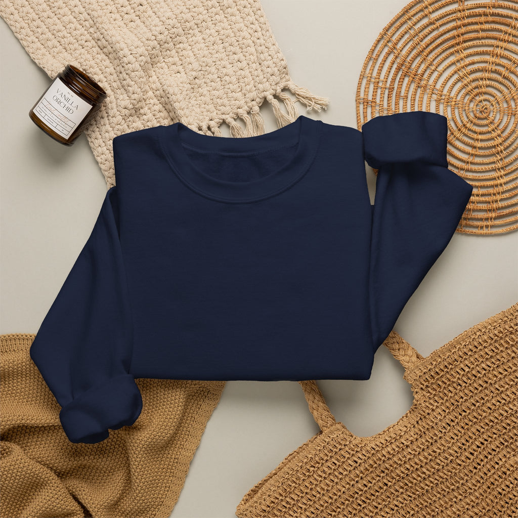 Sudadera minimalista de cuello redondo Guidesia.com