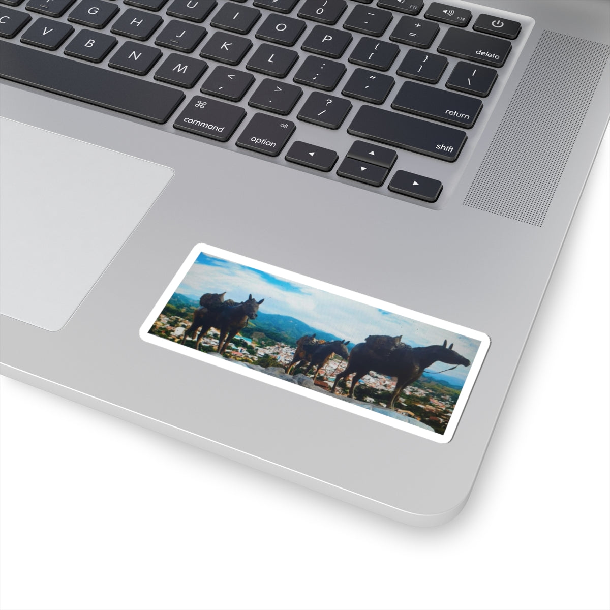 Mountain Donkeys Scenic Kiss-Cut Sticker