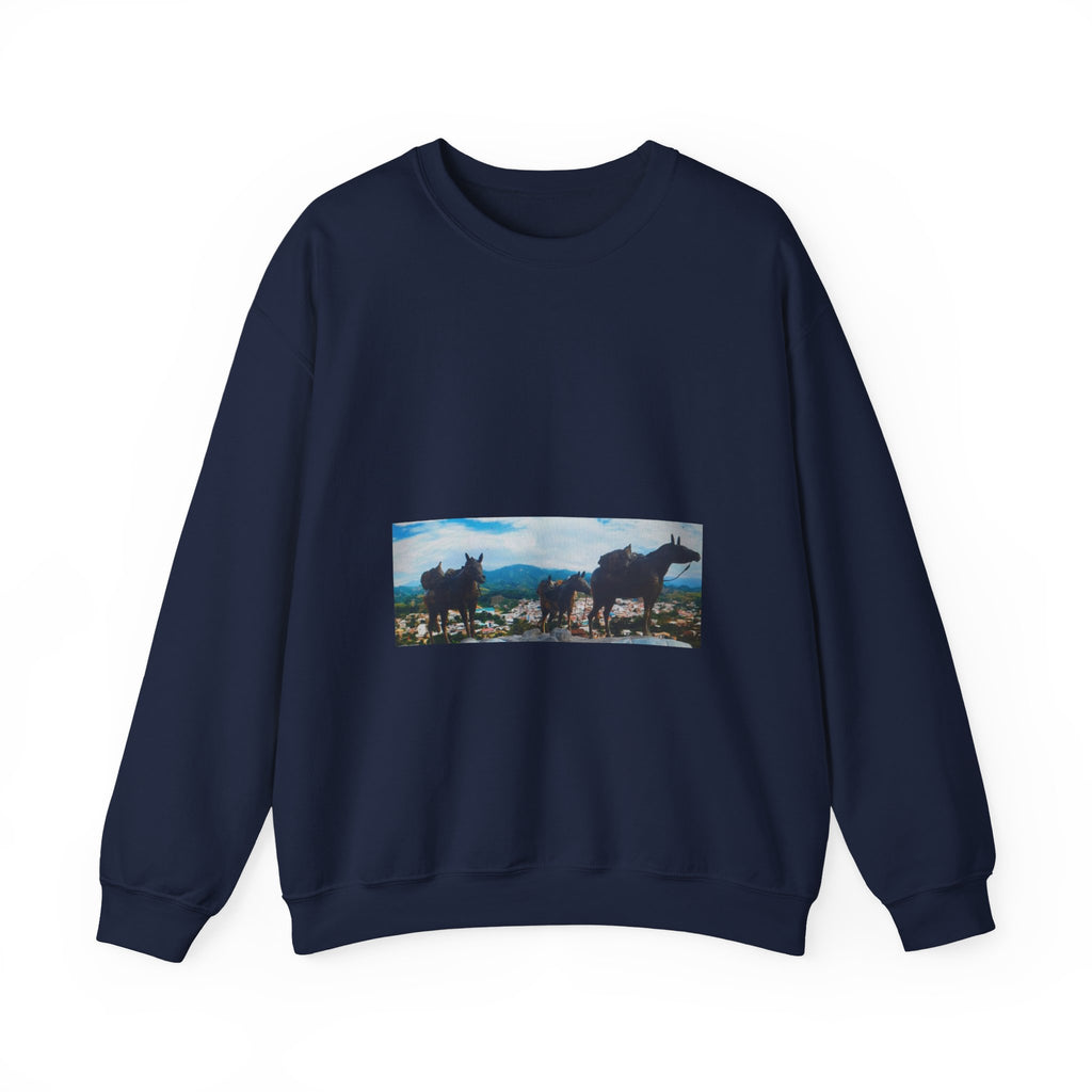Wild Horses Scenic Landscape Crewneck Sweatshirt