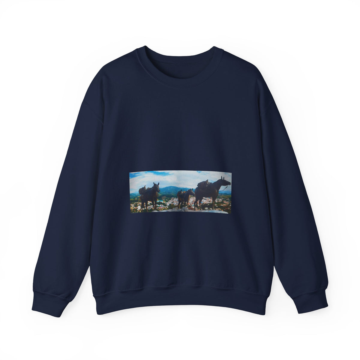 Wild Horses Scenic Landscape Crewneck Sweatshirt
