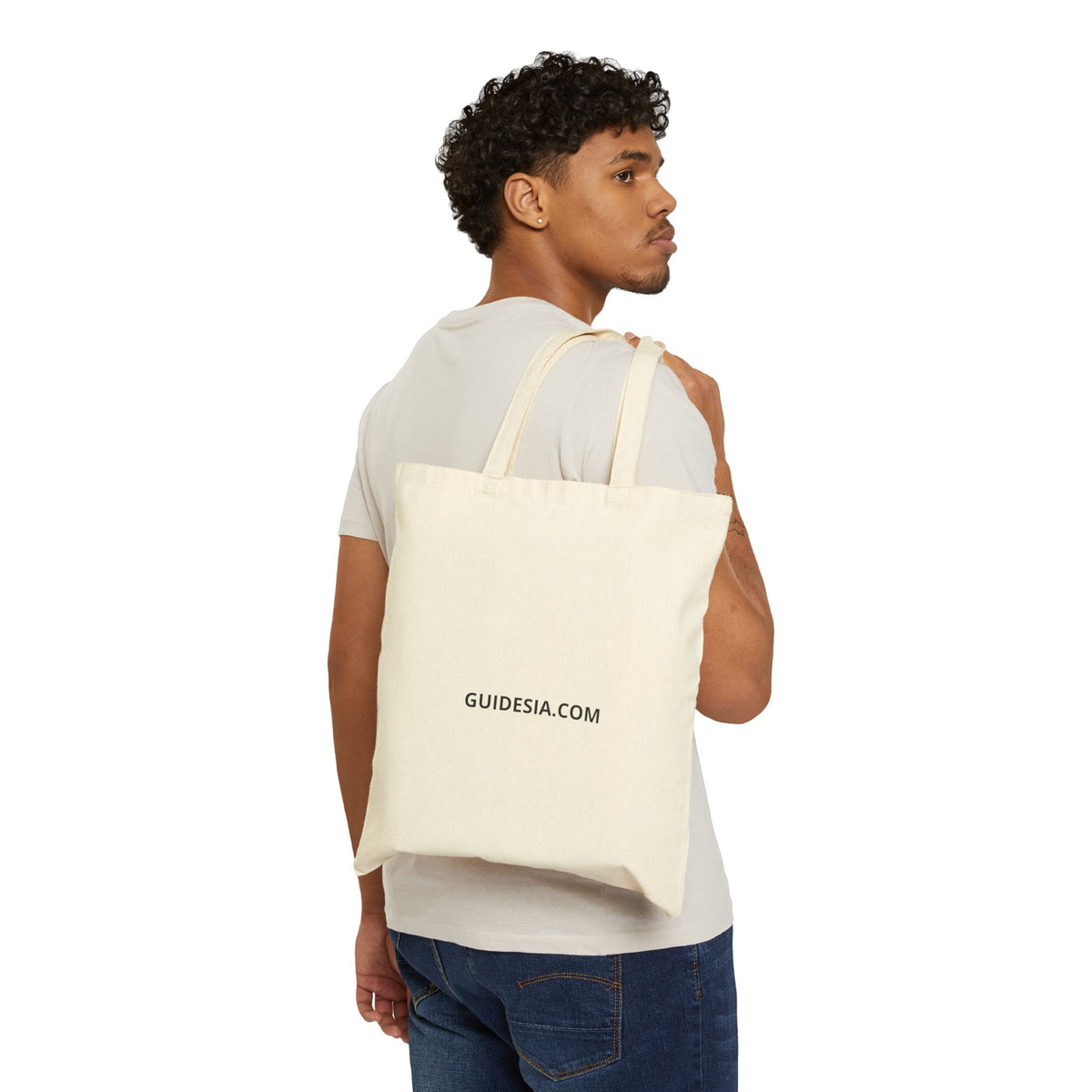 Guidesia.com Minimalist Cotton Canvas Tote Bag
