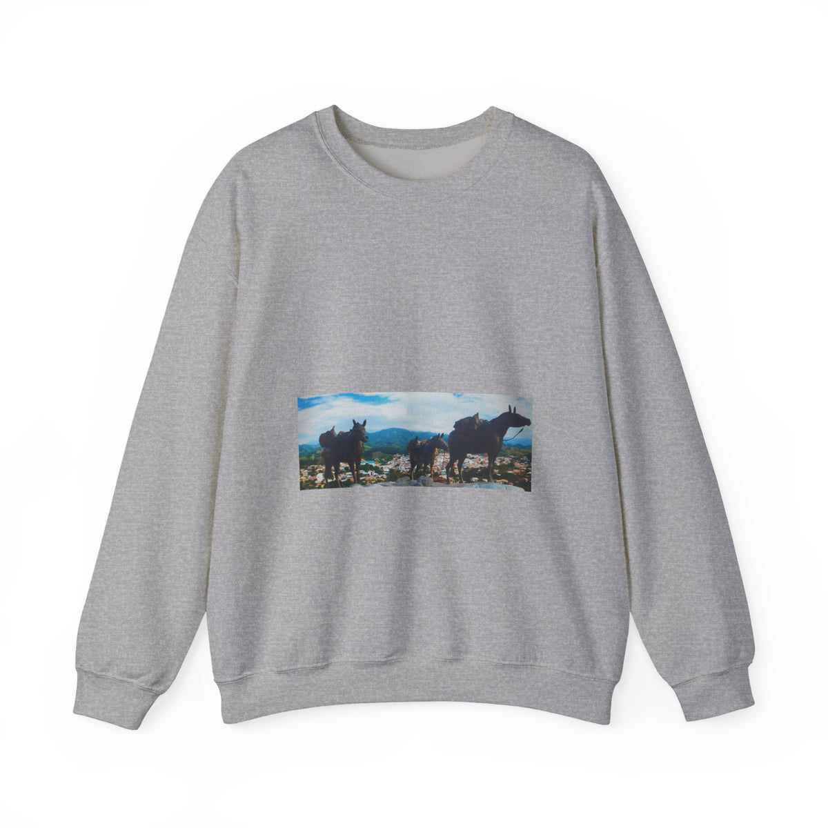 Wild Horses Scenic Landscape Crewneck Sweatshirt