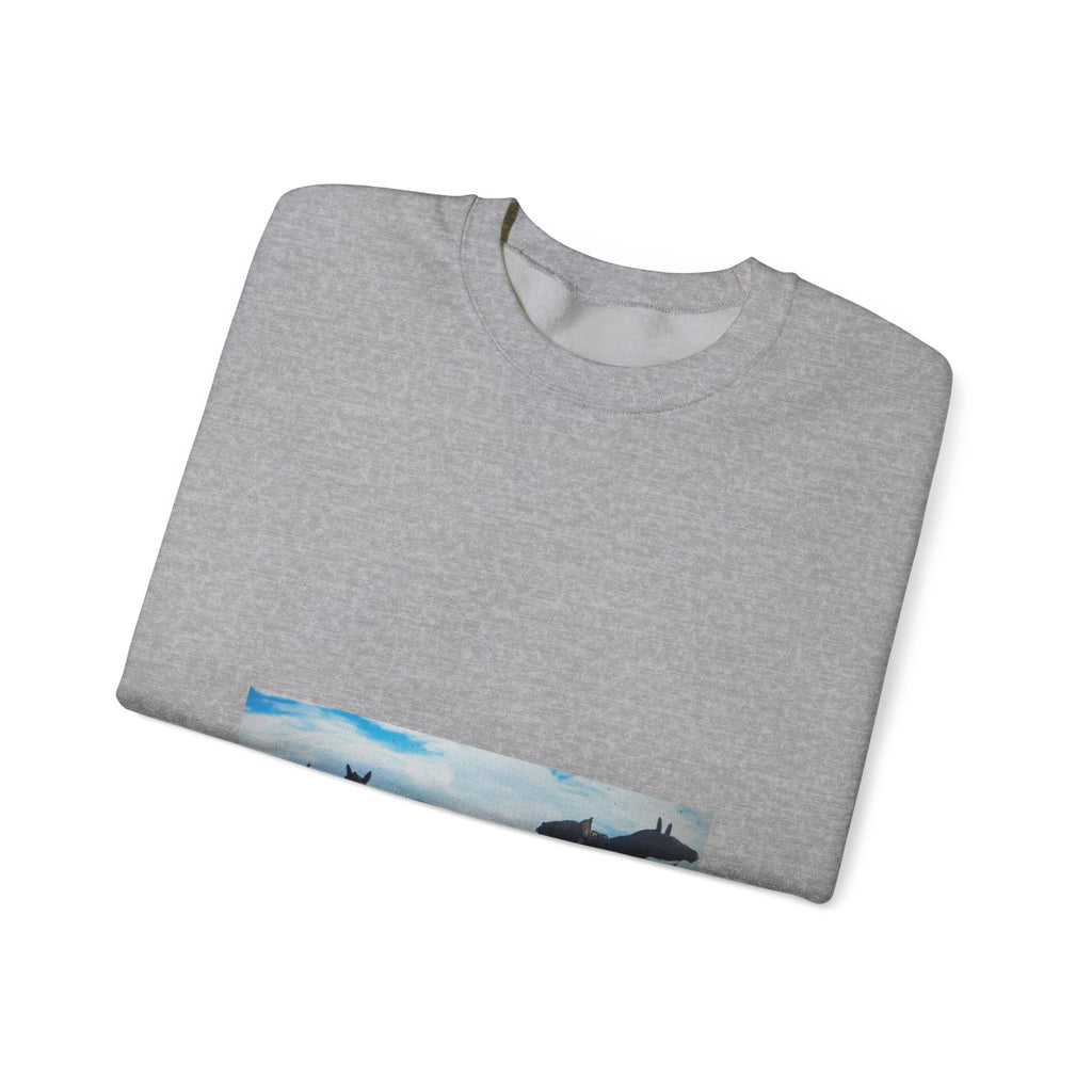 Wild Horses Scenic Landscape Crewneck Sweatshirt